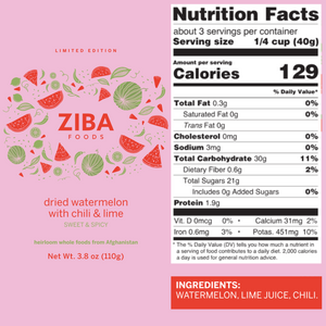 LIMITED EDITION - Dried Watermelon With Chili & Lime - 3.8 oz Bag